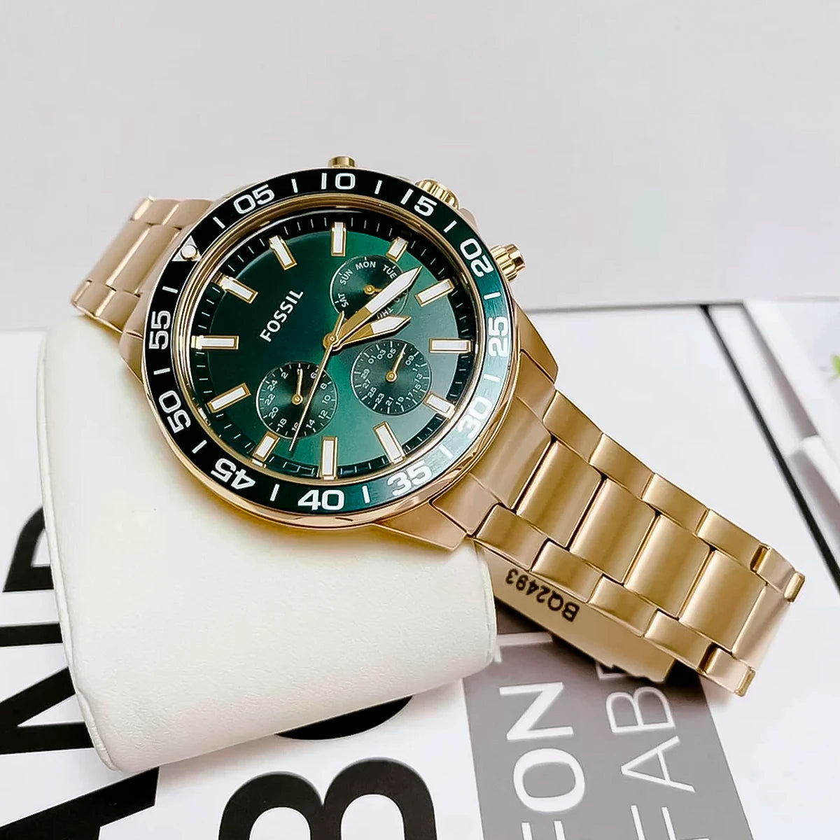 RELOJ FOSSIL DORADO CON VERDE BQ2493 FOS-41