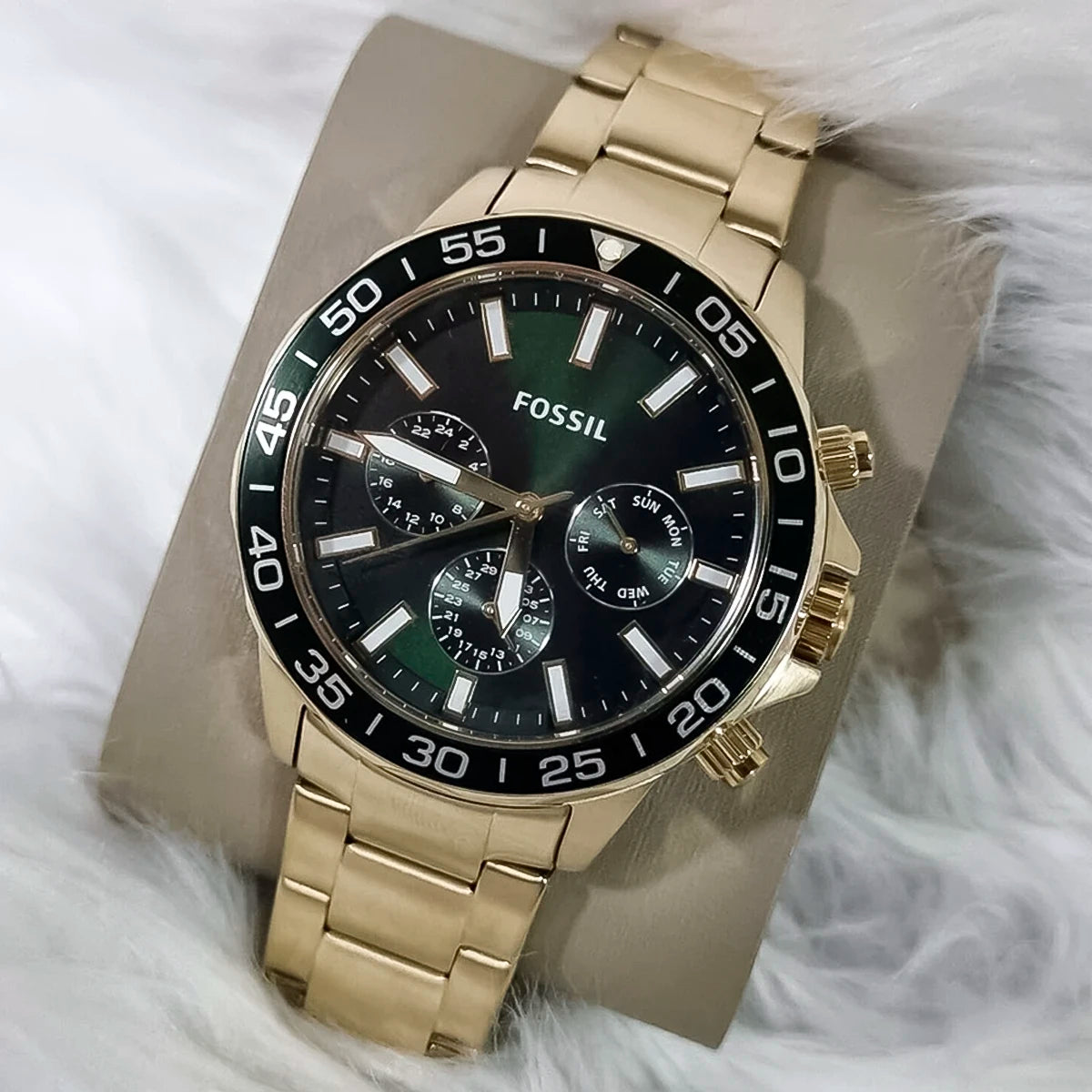 RELOJ FOSSIL DORADO CON VERDE BQ2493 FOS-41