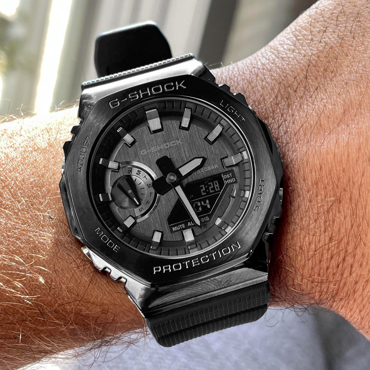 RELOJ G-SHOCK OCTAGONAL STEEL NEGRO G-S-161