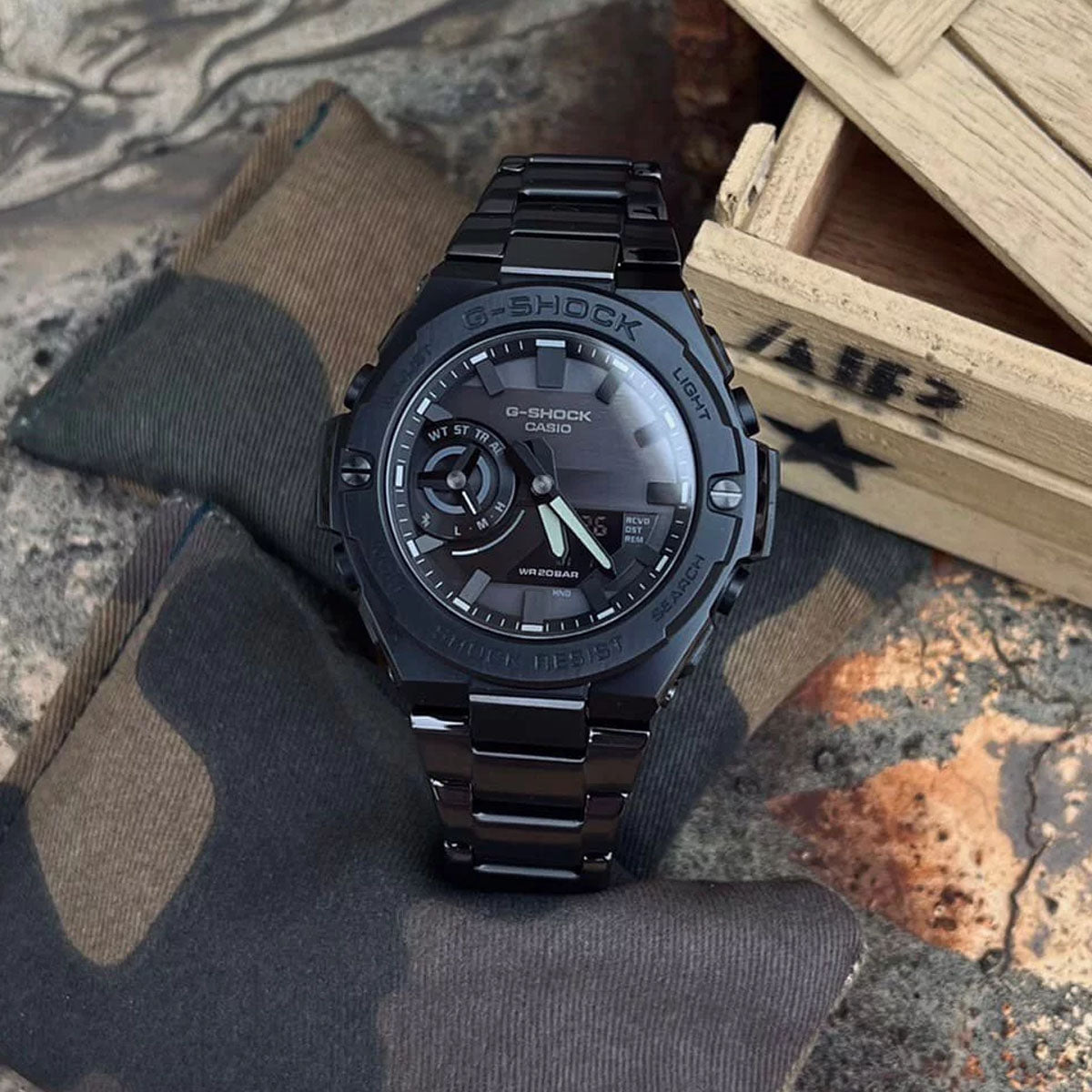 RELOJ G-SHOCK VORTEX DIGITAL ACERO NEGRO G-S-169