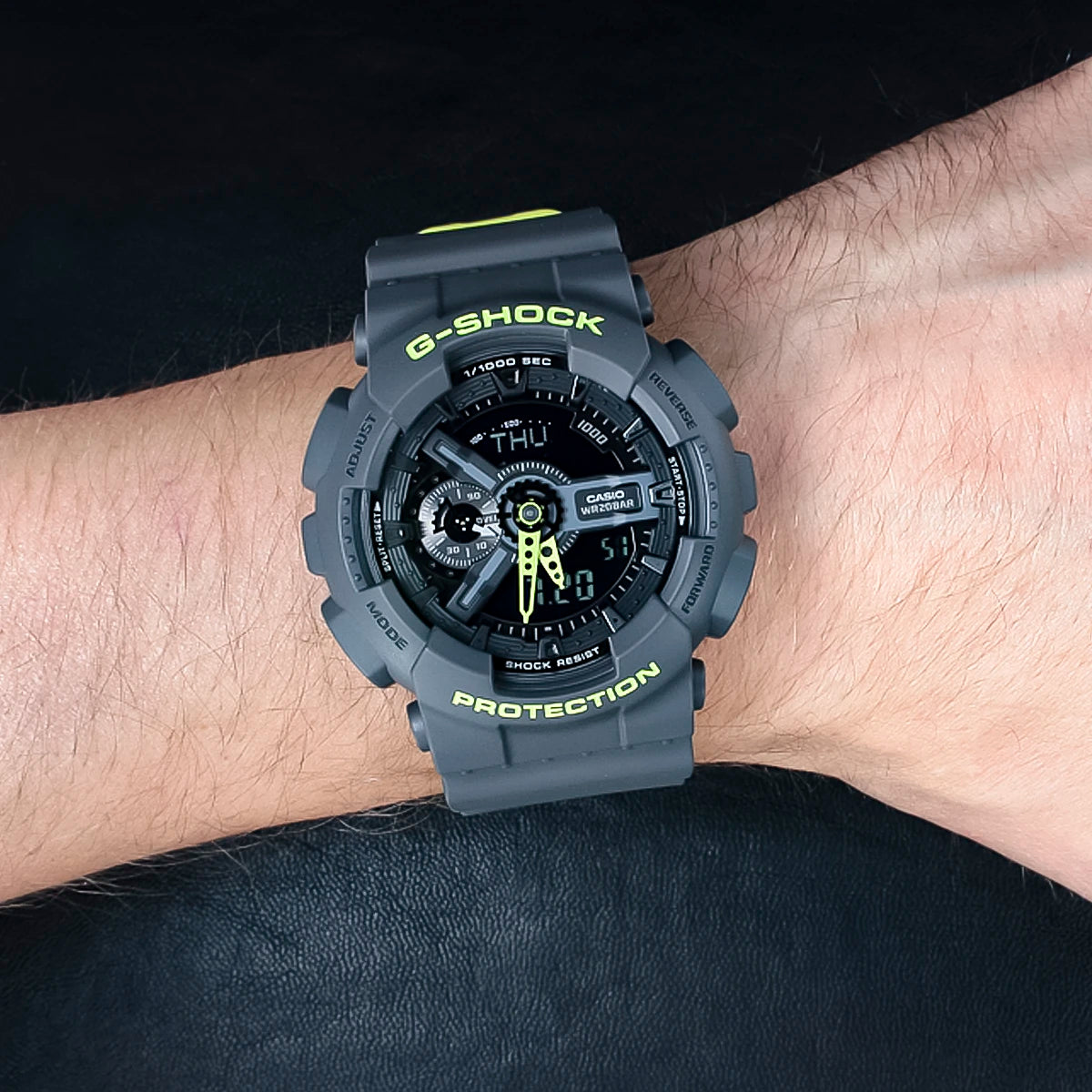 RELOJ G-SHOCK NEGRO CON VERDE G-S-1