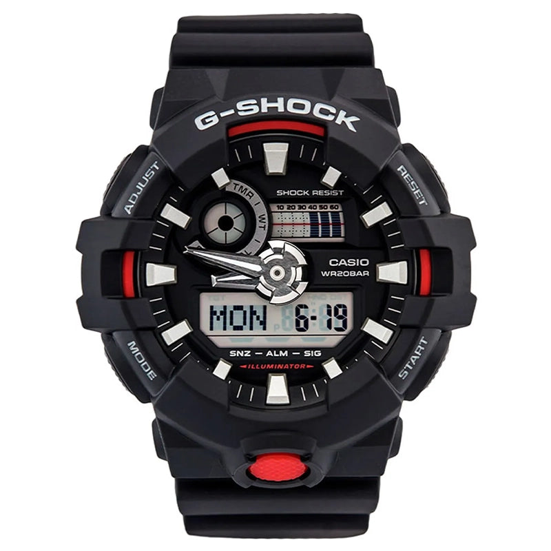 RELOJ G-SHOCK NEGRO Y ROJO G-S-266