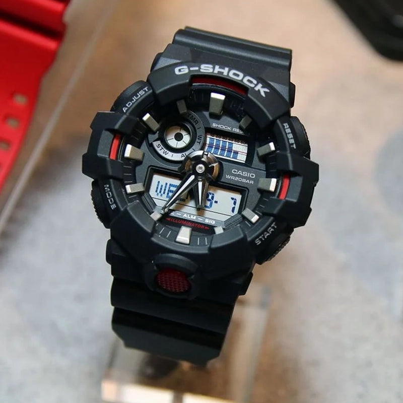 RELOJ G-SHOCK NEGRO Y ROJO G-S-266