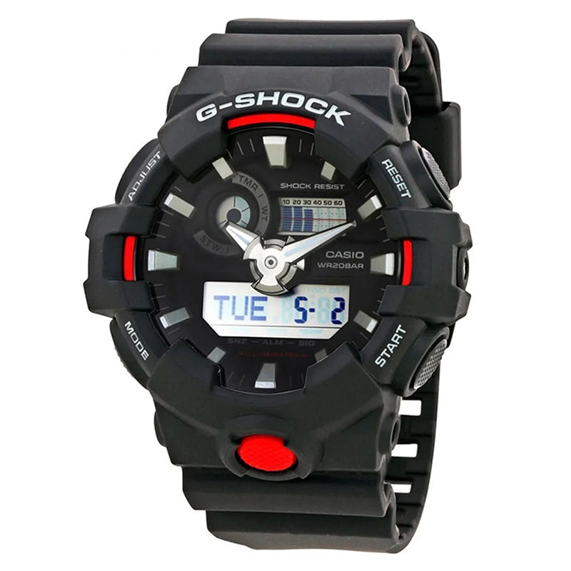 RELOJ G-SHOCK NEGRO Y ROJO G-S-266