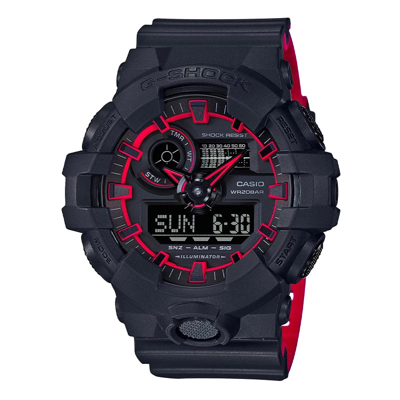 RELOJ G-SHOCK NEGRO Y ROJO G-S-267