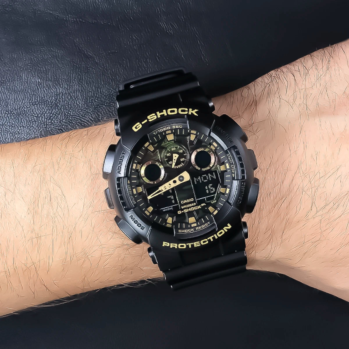 RELOJ G-SHOCK NEGRO CON CAMUFLAJE GA-100CF-1A9 G-SK-107