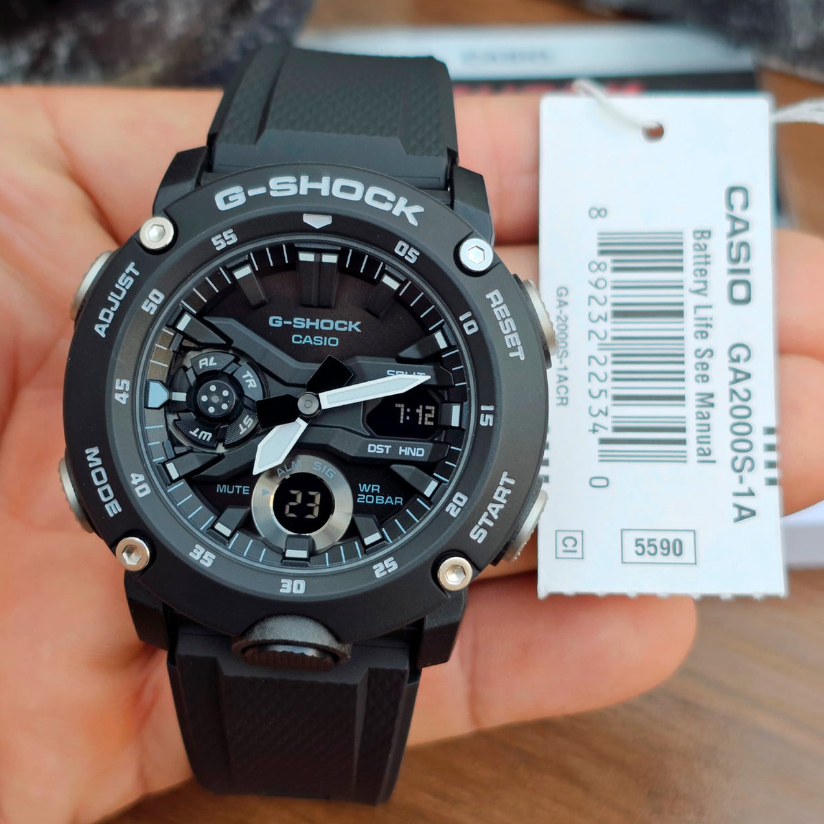 RELOJ G-SHOCK NEGRO GA-2000S G-SK-115