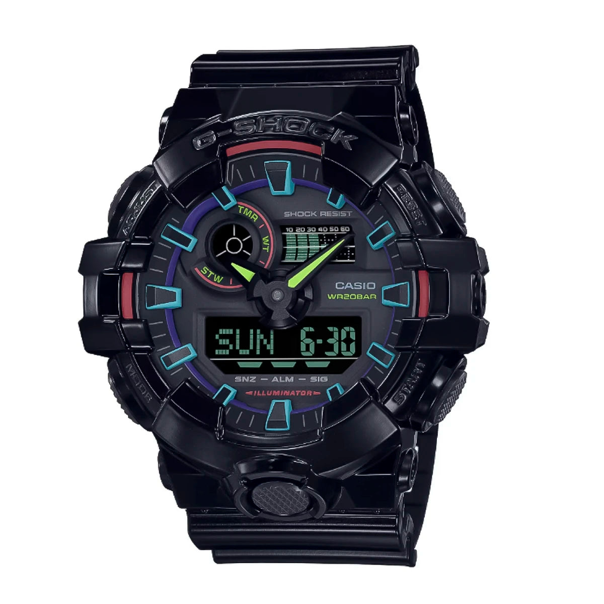 RELOJ G-SHOCK NEGRO GA-700RGB-1A G-SK-117