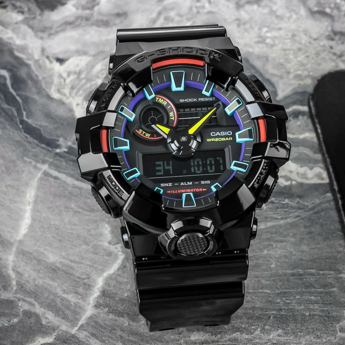 RELOJ G-SHOCK NEGRO GA-700RGB-1A G-SK-117