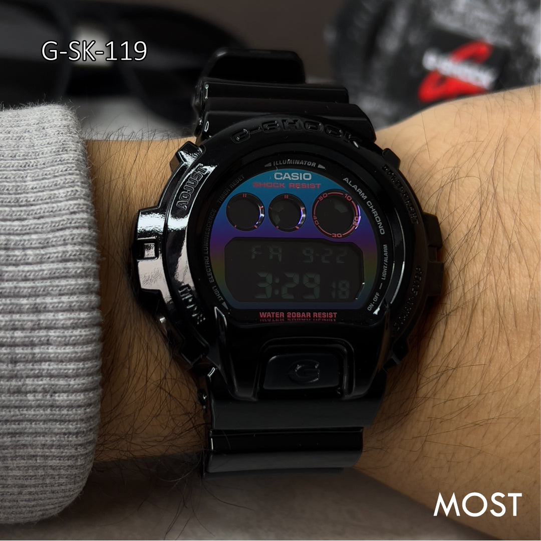 RELOJ G-SHOCK NEGRO DW-6900RGB-1 G-SK-119