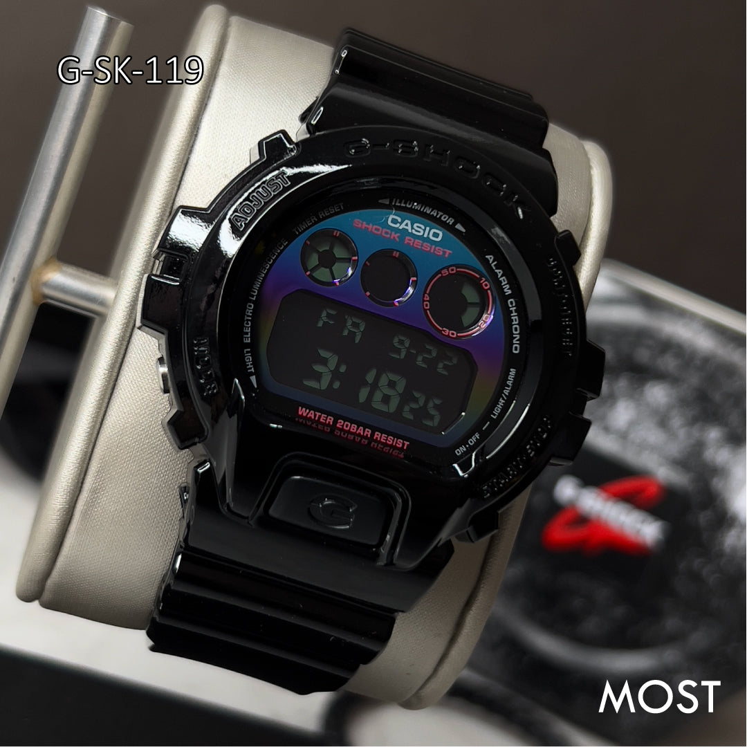 RELOJ G-SHOCK NEGRO DW-6900RGB-1 G-SK-119