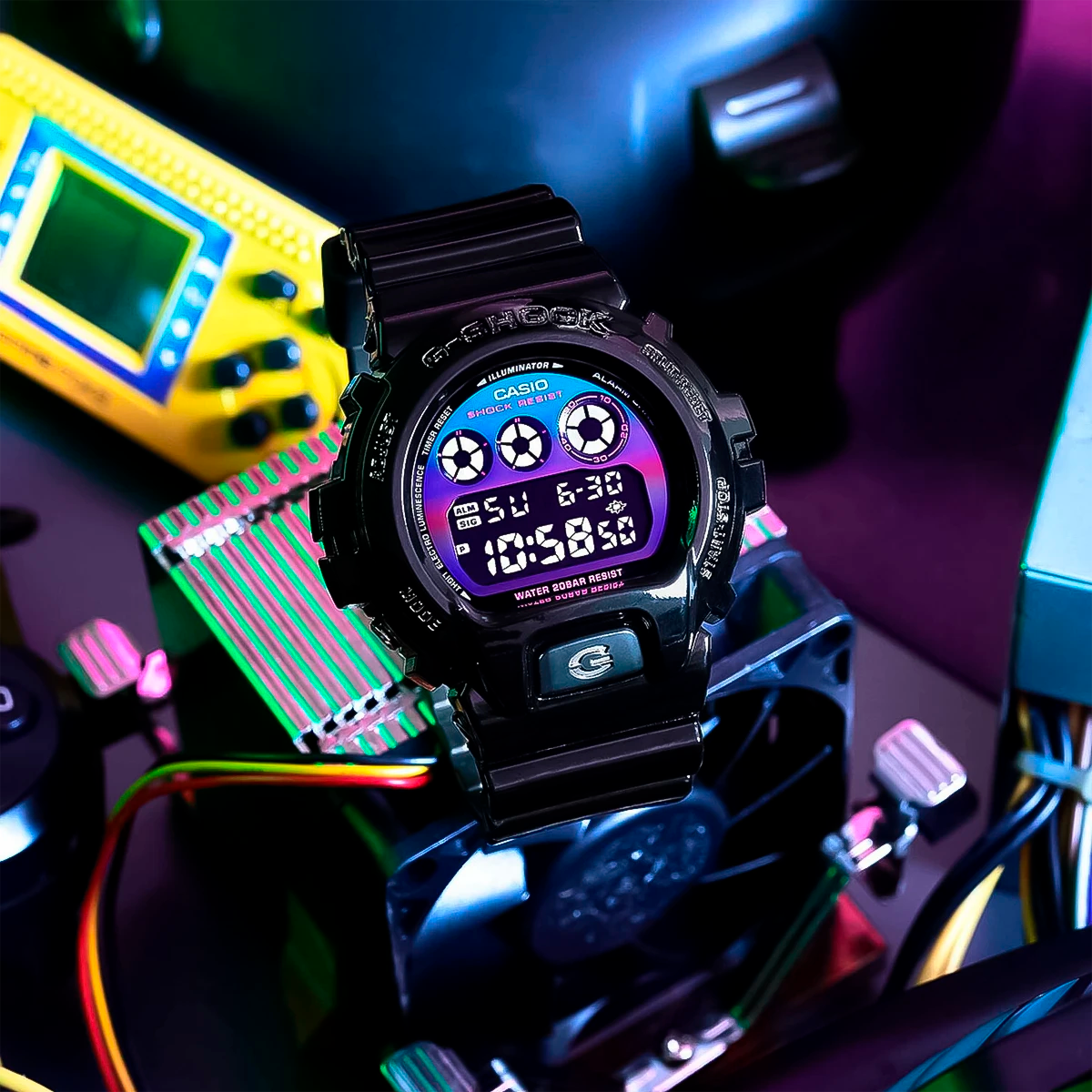 RELOJ G-SHOCK NEGRO DW-6900RGB-1 G-SK-119