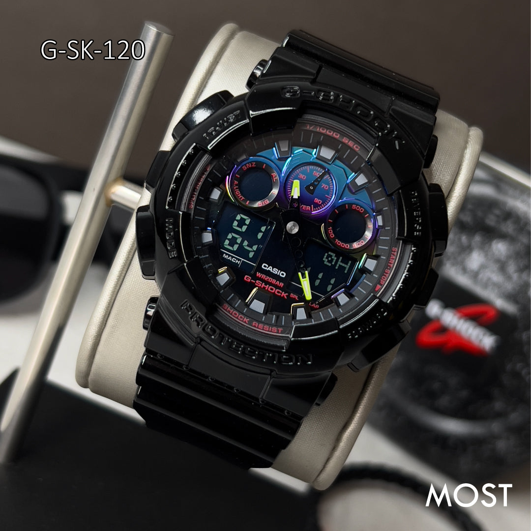 RELOJ G-SHOCK NEGRO GA-100RGB-1A G-SK-120