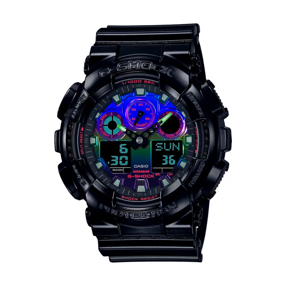 RELOJ G-SHOCK NEGRO GA-100RGB-1A G-SK-120