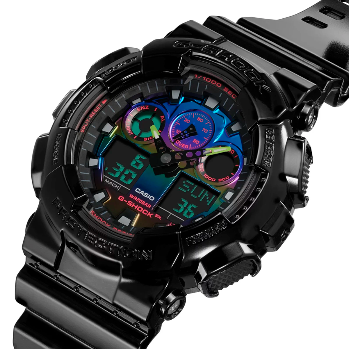 RELOJ G-SHOCK NEGRO GA-100RGB-1A G-SK-120