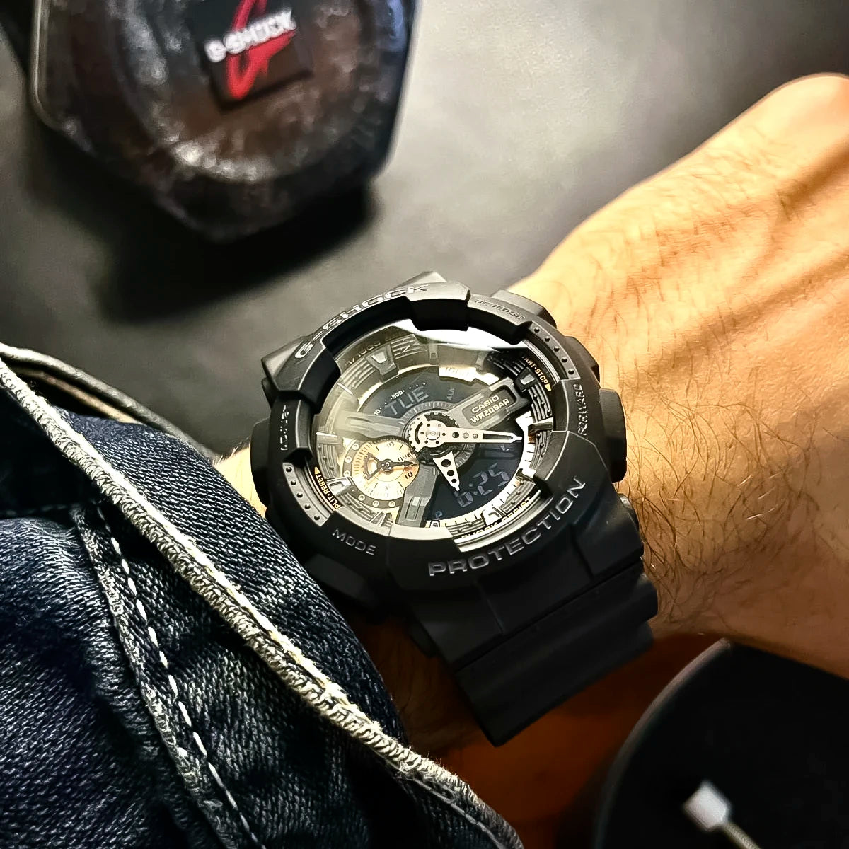 RELOJ G-SHOCK NEGRO GA-110RG-1A G-SK-121