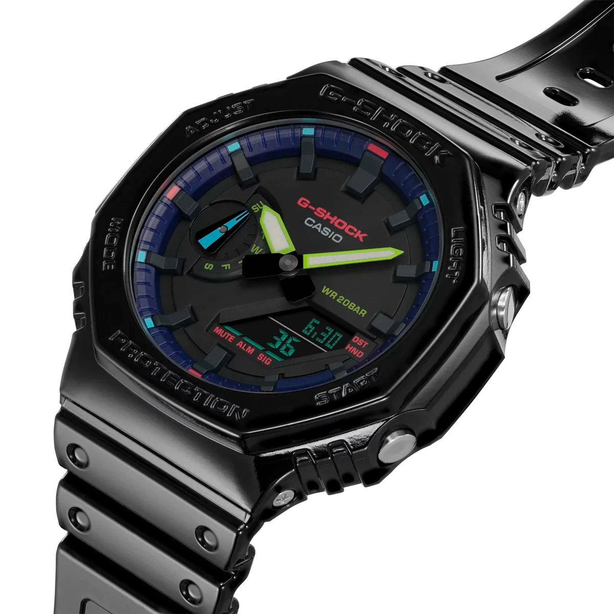 RELOJ G-SHOCK NEGRO GA-2100RGB-1A G-SK-123