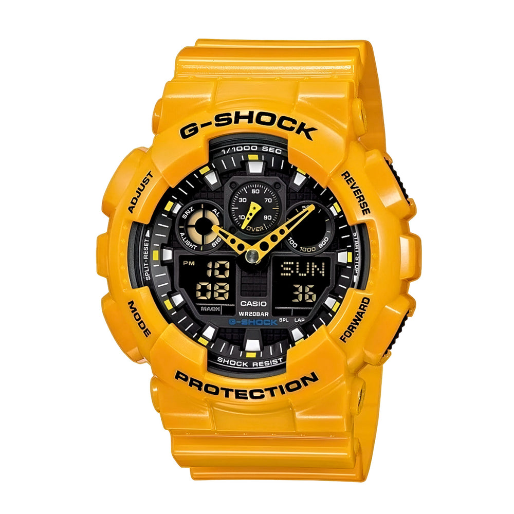 Reloj G-Shock GA-100A-9AD Hombre Resina Amarillo