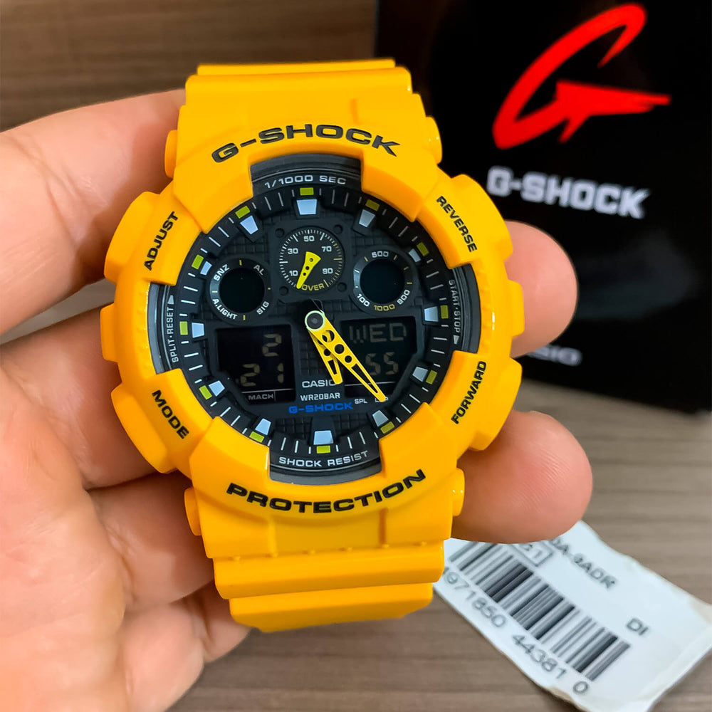 Reloj G-Shock GA-100A-9AD Hombre Resina Amarillo