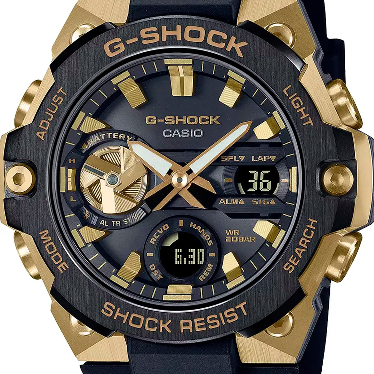 RELOJ G-SHOCK NEGRO - DORADO GST-B400GB-1A9 G-SK-155