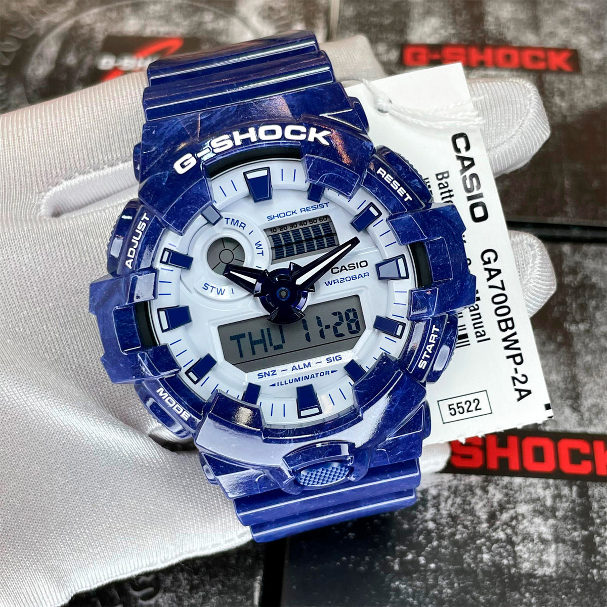 RELOJ G-SHOCK AZUL GA-700BWP-2A G-SK-168