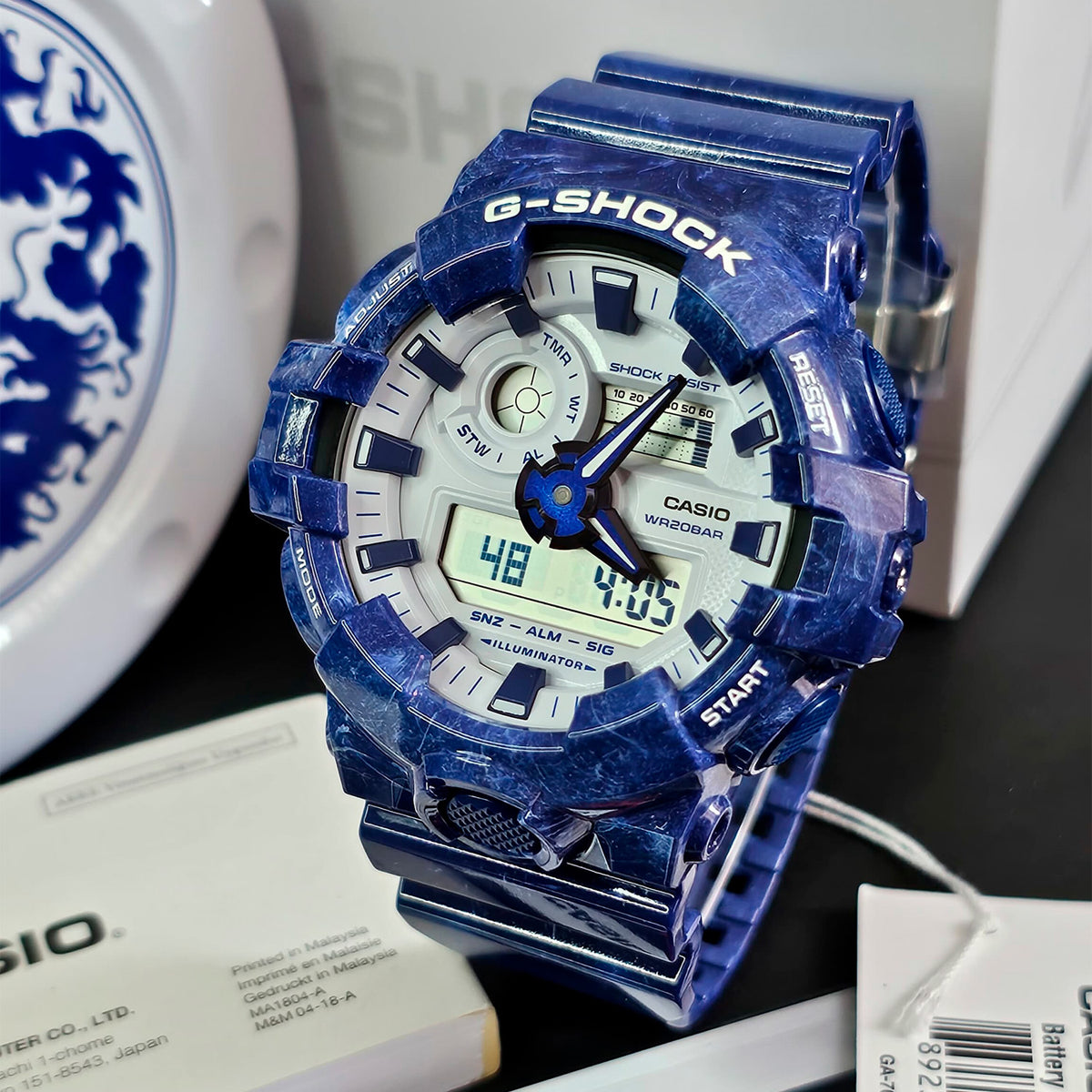 RELOJ G-SHOCK AZUL GA-700BWP-2A G-SK-168