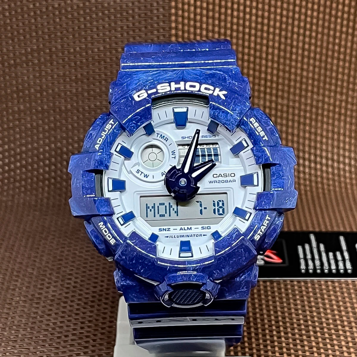 RELOJ G-SHOCK AZUL GA-110BWP-2A G-SK-168