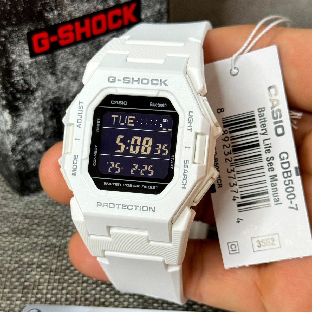 RELOJ G-SHOCK BLANCO GDB-500-7 G-SK-169