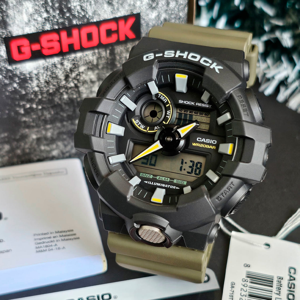 RELOJ G-SHOCK VERDE GA-710TU-1A3 G-SK-174