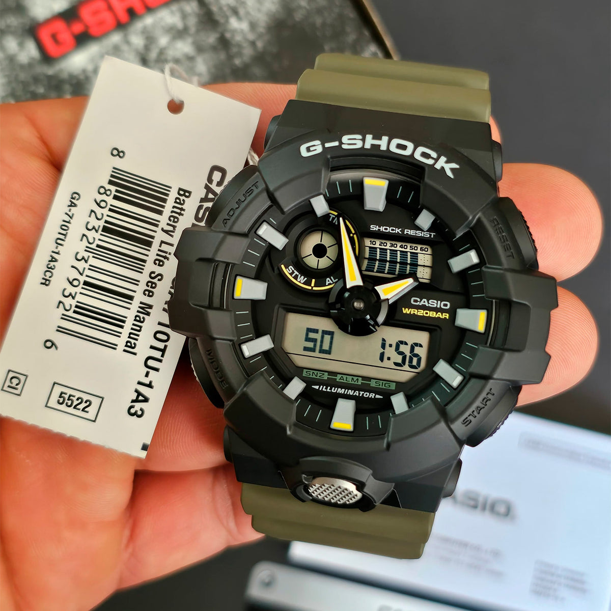 RELOJ G-SHOCK VERDE GA-710TU-1A3 G-SK-174