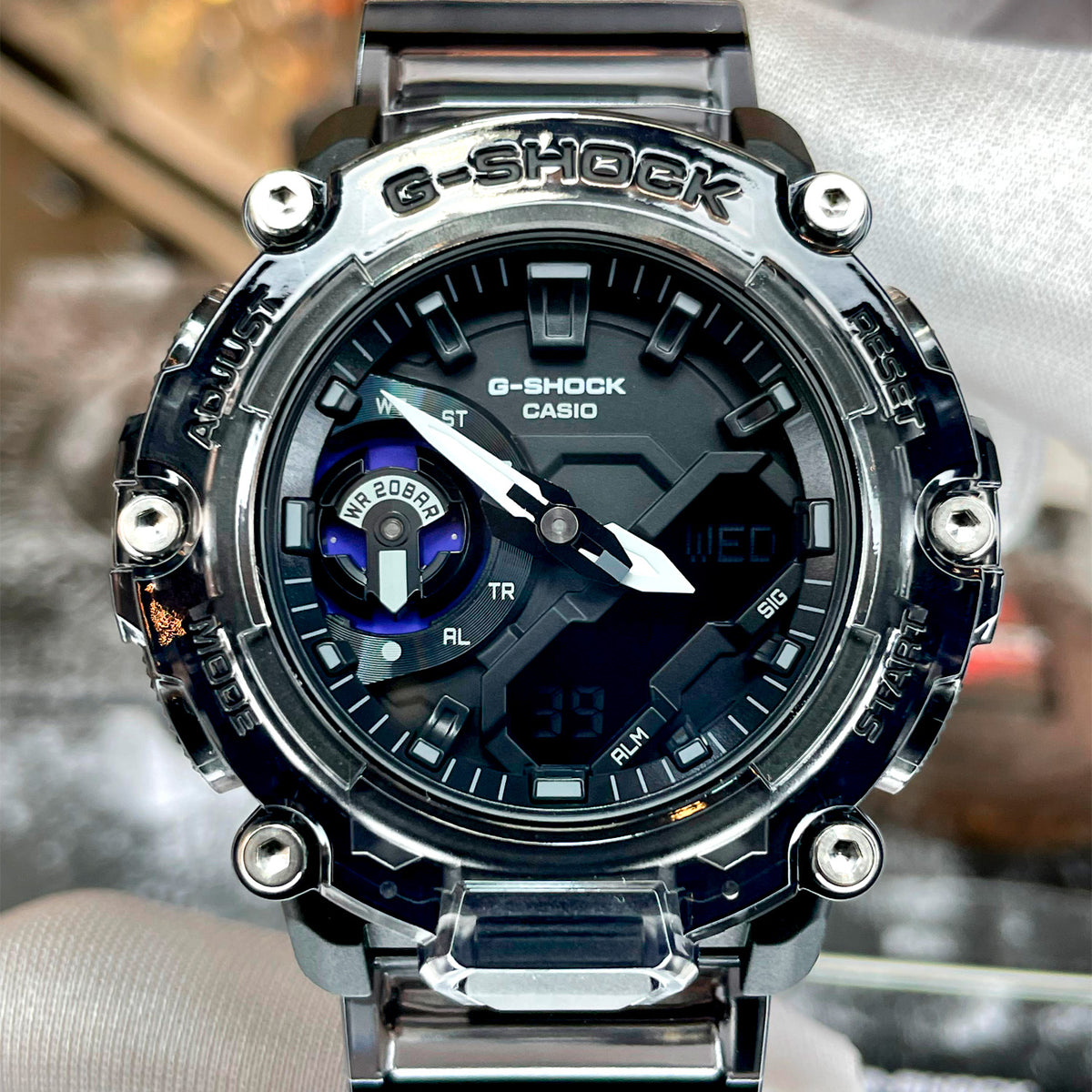 RELOJ G-SHOCK TRANSPARENTE GA-2200SKL-8A G-SK-176