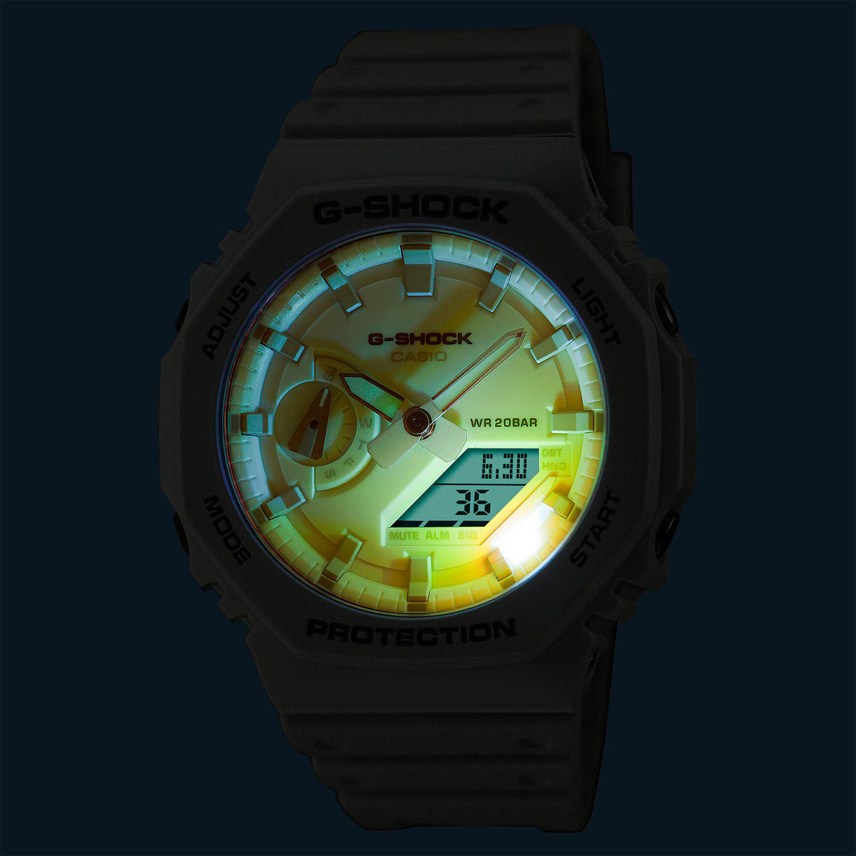 RELOJ G-SHOCK BLANCO TORNASOLADO GA-2100TL-7A G-SK-180