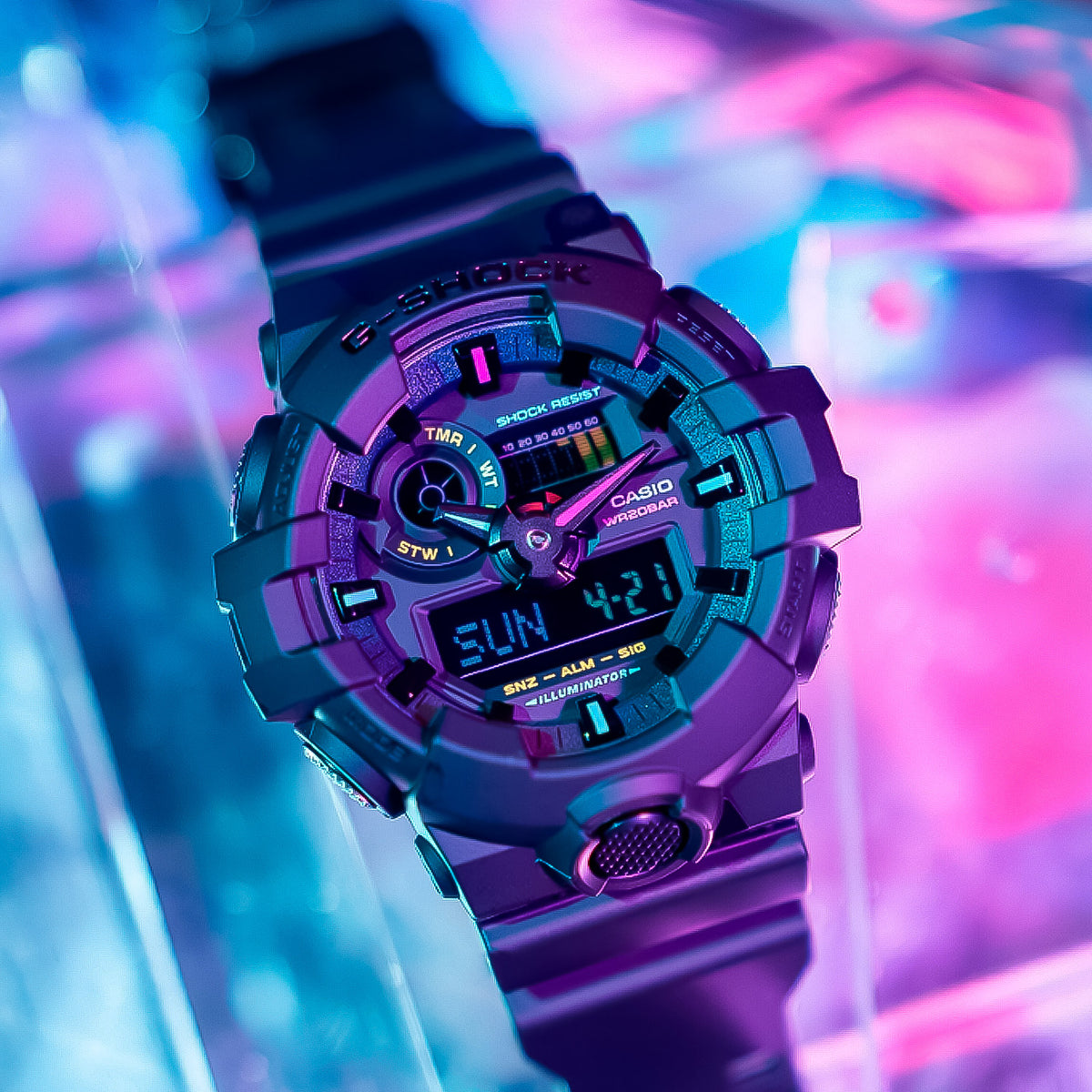 RELOJ G-SHOCK NEGRO GA-700MF-1A G-SK-183