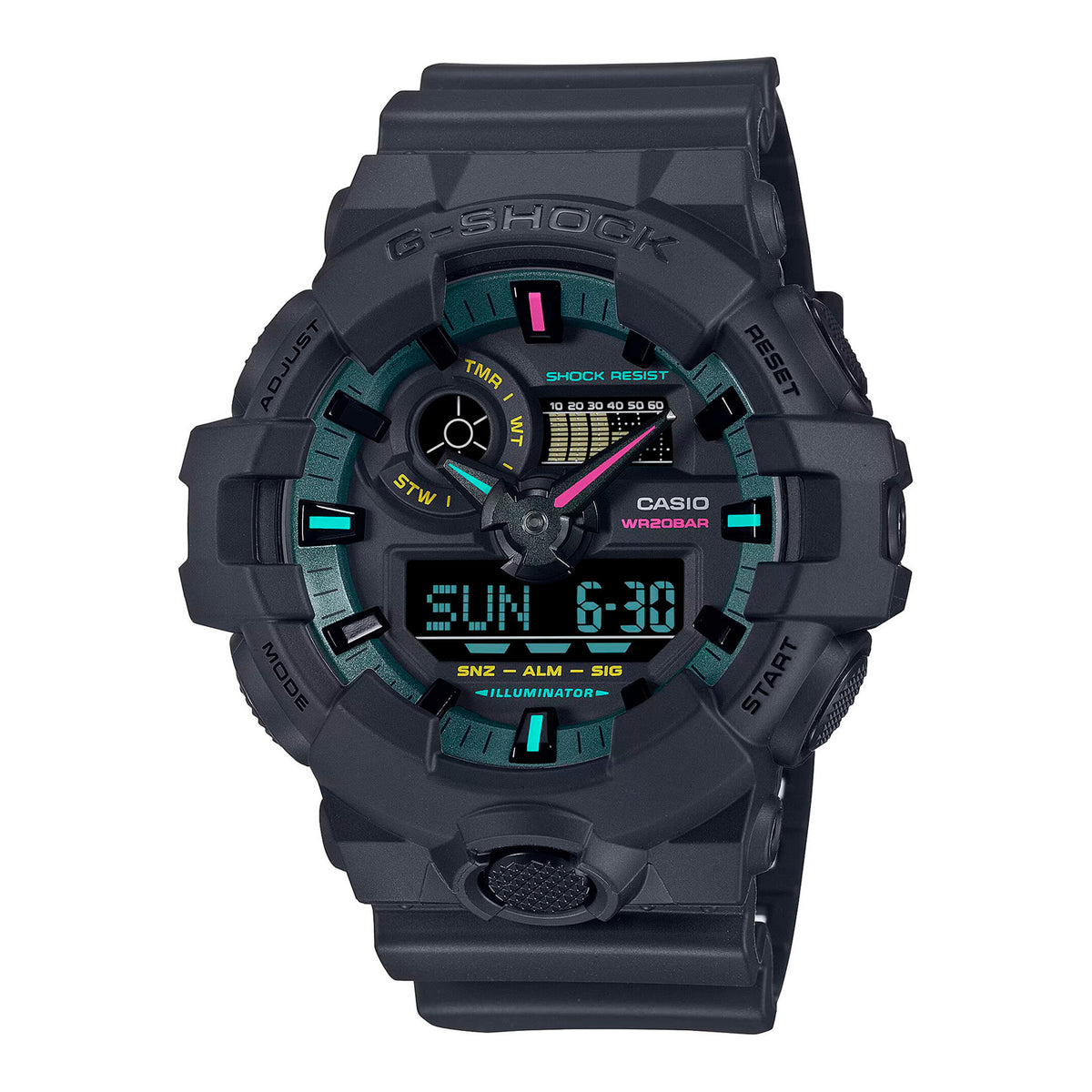 RELOJ G-SHOCK NEGRO GA-700MF-1A G-SK-183