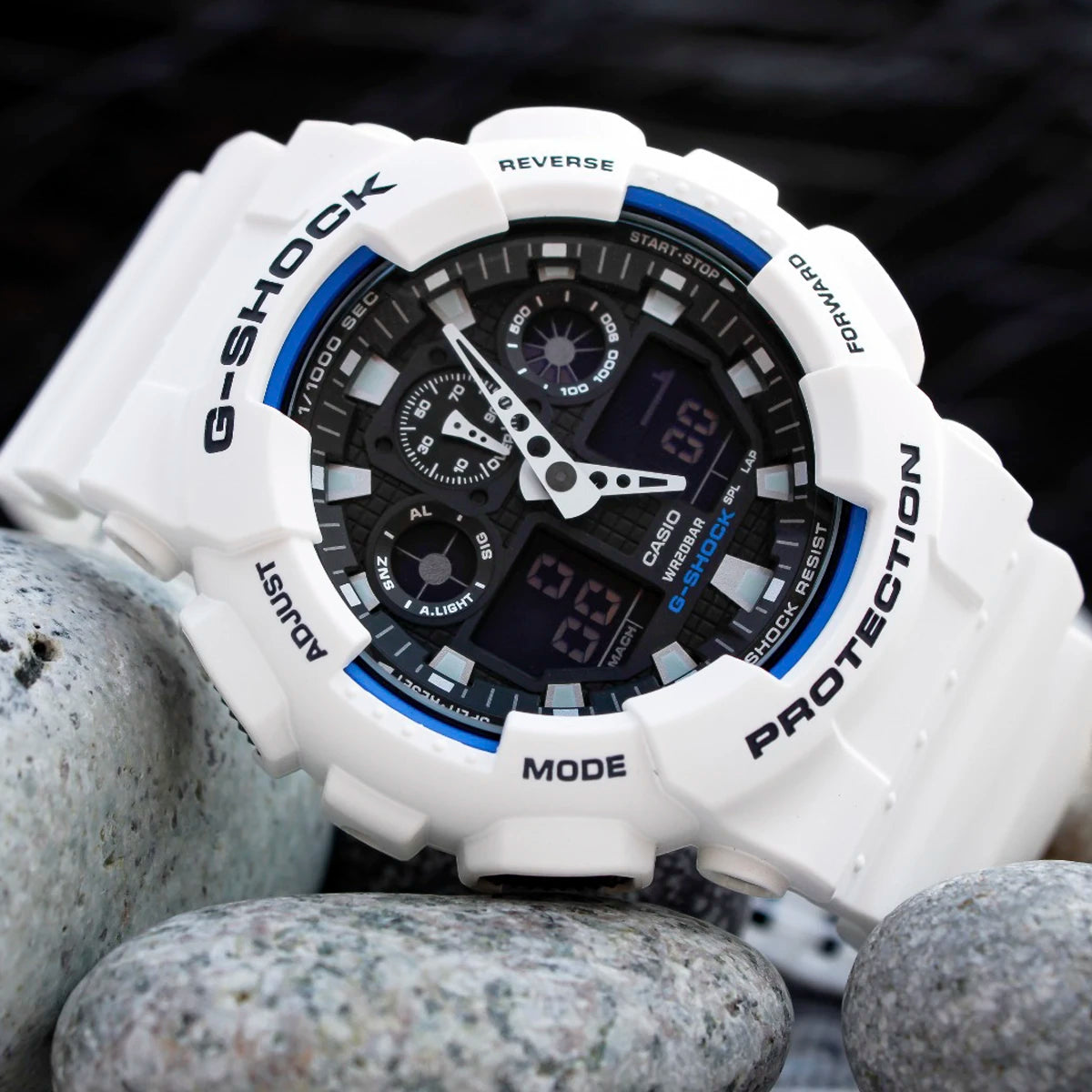 RELOJ G-SHOCK BLANCO GA-100B-7A G-SK-1