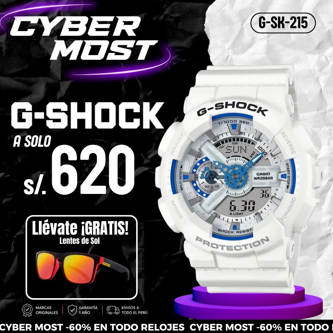 Reloj G-Shock GA-110HDS-7A Hombre Resina Blanco