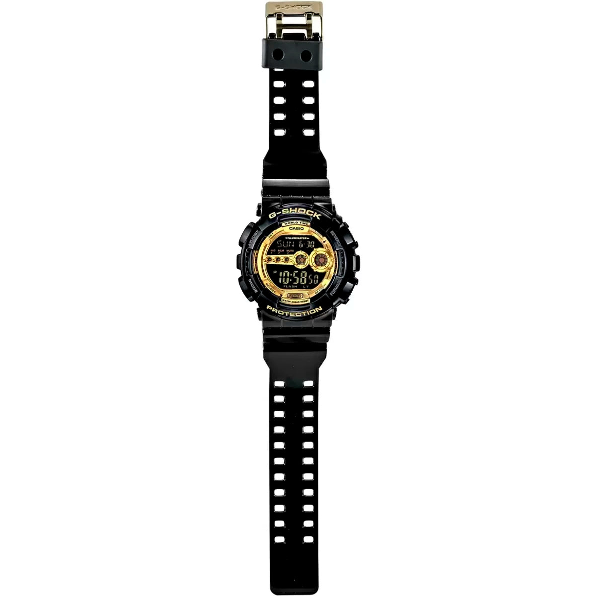 RELOJ G-SHOCK NEGRO CON DORADO GB-100GB-1C G-SK-30