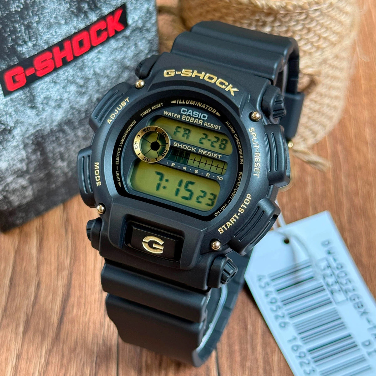 RELOJ G-SHOCK NEGRO DW-9052GBX G-SK-33