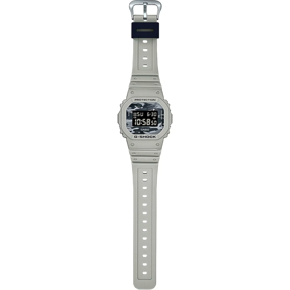 RELOJ G-SHOCK GRIS CON CAMUFLAJE DW-5600CA-8D G-SK-48