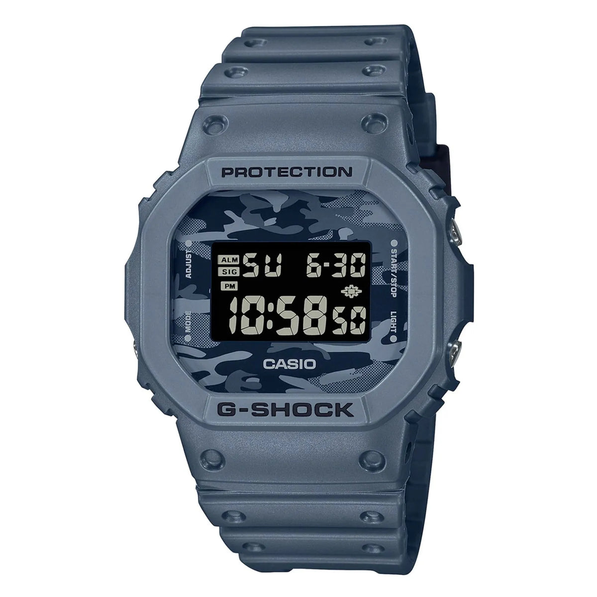 RELOJ G-SHOCK AZUL CON CAMUFLAJE DW-5600CA-8D G-SK-49