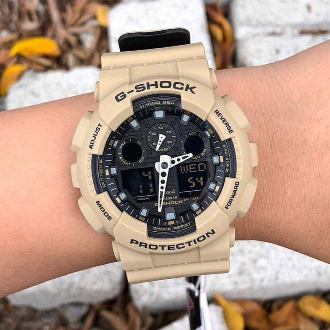 RELOJ G-SHOCK BEIGE GA100L-8A G-SK-53