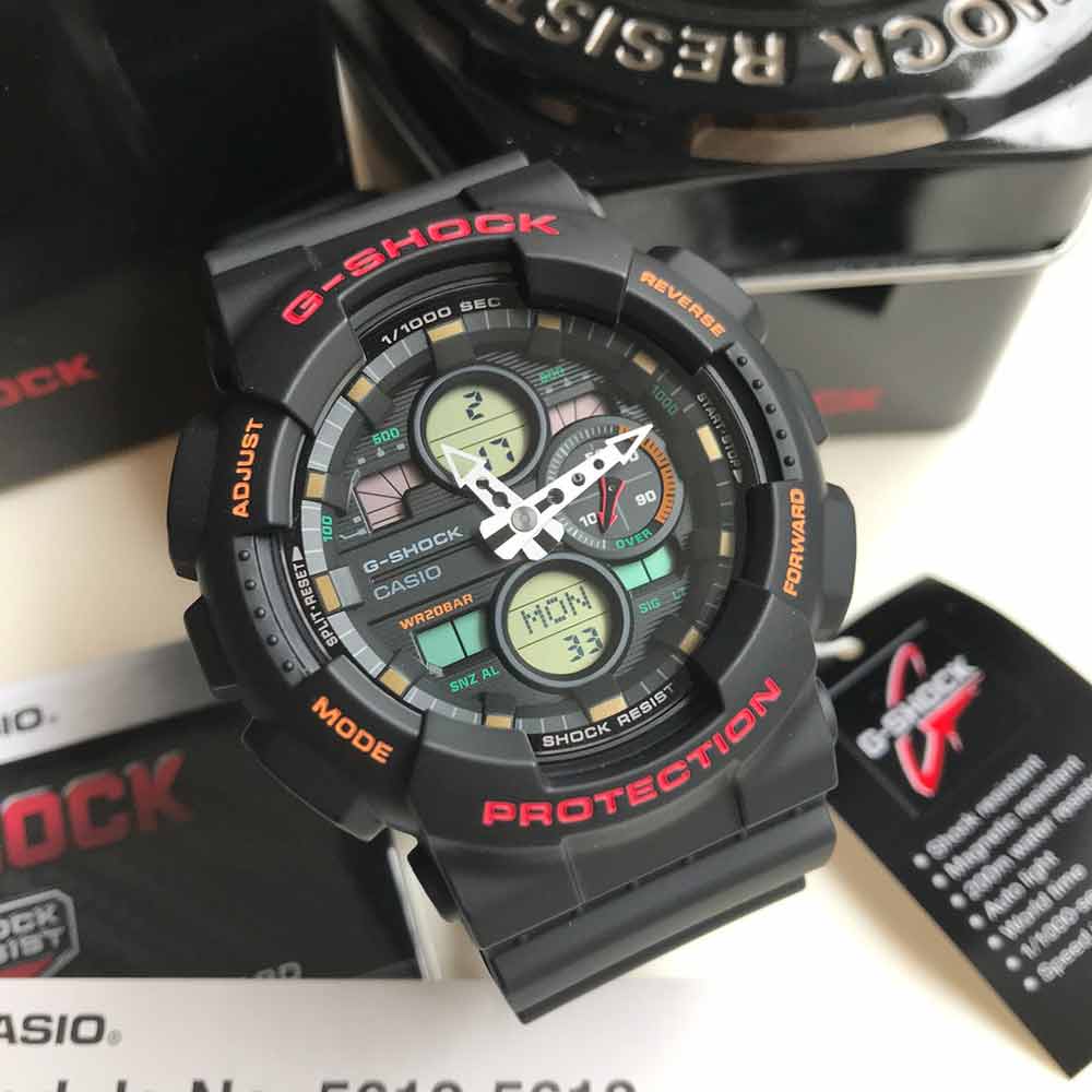 RELOJ G-SHOCK NEGRO MULTICOLOR GA-140-1A4DR G-SK-61