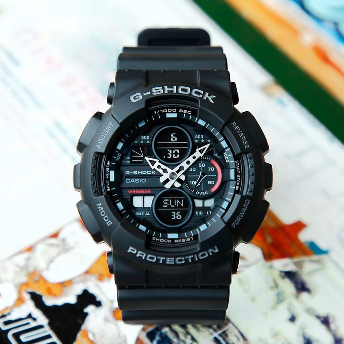 RELOJ G-SHOCK NEGRO GA-140-1A1CR  G-SK-69