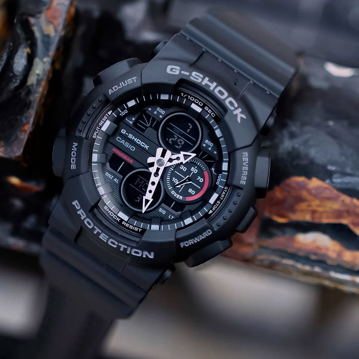 RELOJ G-SHOCK NEGRO GA-140-1A1CR  G-SK-69