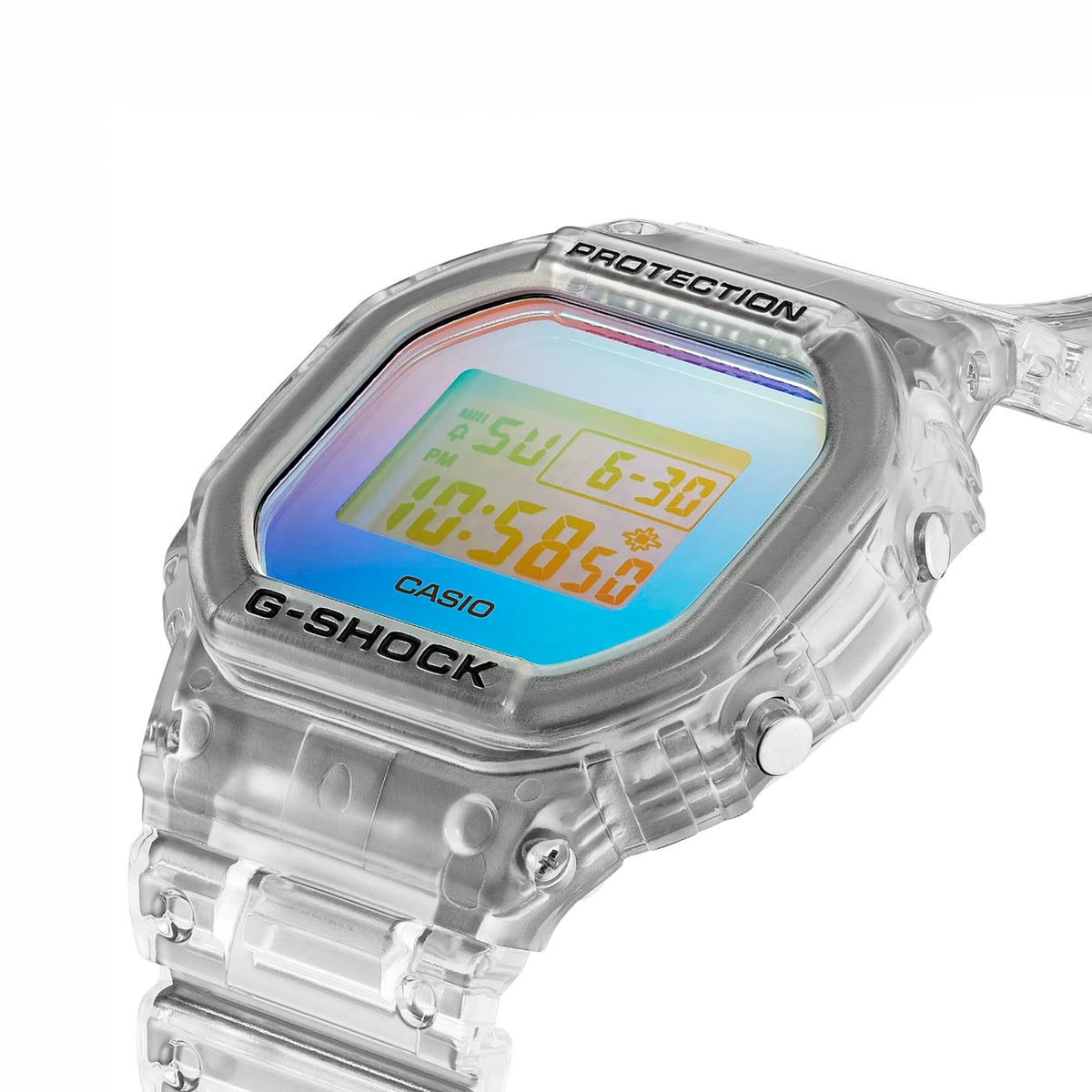 RELOJ G-SHOCK TRANSPARENTE MULTICOLOR DW-5600SRS-7 G-SK-77