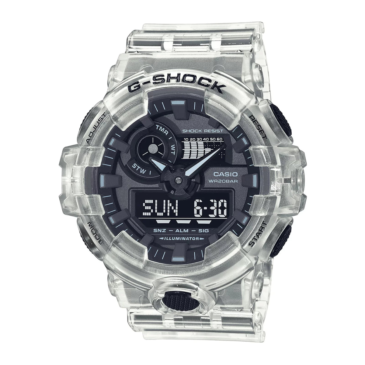 RELOJ G-SHOCK TRANSPARENTE GA-700SKE-7A G-SK-9