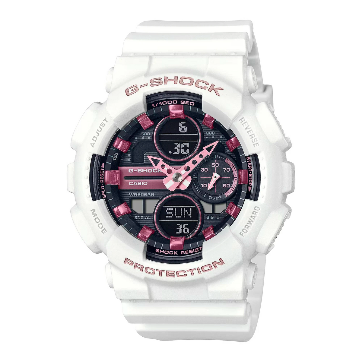 RELOJ BABY-G BLANCO CON NEGRO GMAS-140M-7A G-SK-M-12