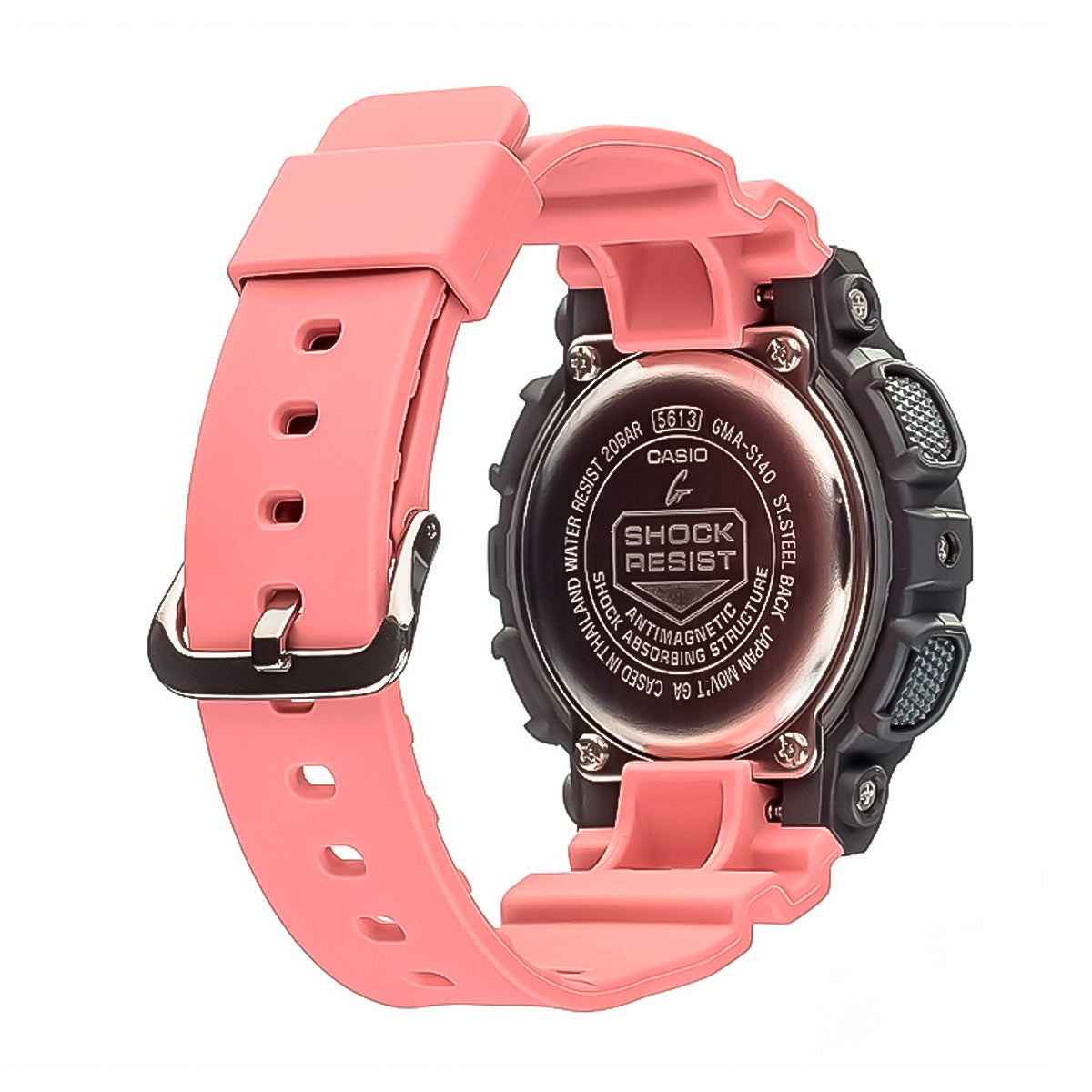 RELOJ G-SCHOCK NEGRO CON ROSADO GMA-S140-4A G-SK-M-14