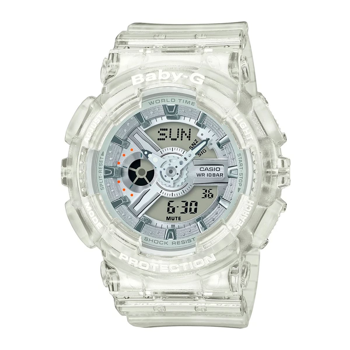 RELOJ BABY-G RESINA TRANSPARENTE BA-110CR-7A G-SK-M-21