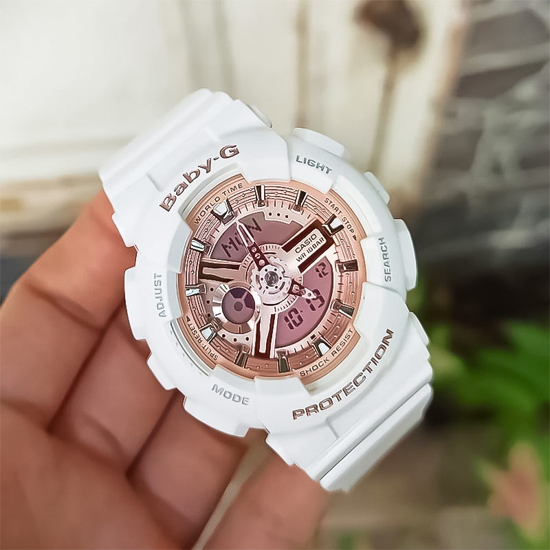 RELOJ BABY-G RESINA BLANCO BA-110-7A1DR G-SK-M-25